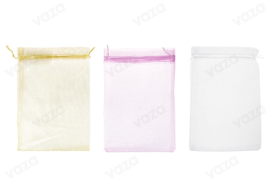 Πουγκί από οργάντζα 150x230 mm σε ποικιλία χρωμάτων - 100 τμχ-εικόνα_προϊοντική