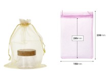 Organza pouch 150x230 mm in a variety of colors - 100 pcs Organza pouch 150x230 mm in a variety of colors - 100 pcs-image_dimensions