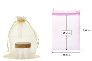 Organzabeutel 150x230 mm in verschiedenen Farben - 100 Stück-εικόνα_διαστάσεις