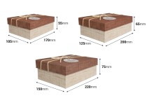 Papierschachtel für Geschenke mit Suede Schnur S-M-L Papierschachtel für Geschenke mit Suede Schnur S-M-L