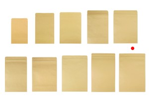 Sachets en papier kraft de type Doypack, avec fermeture zip, revêtement intérieur en aluminium et possibilité de fermeture par thermoscellage 200 x 50 x 300 mm - 50 pcs-εικόνα_σύνθεση