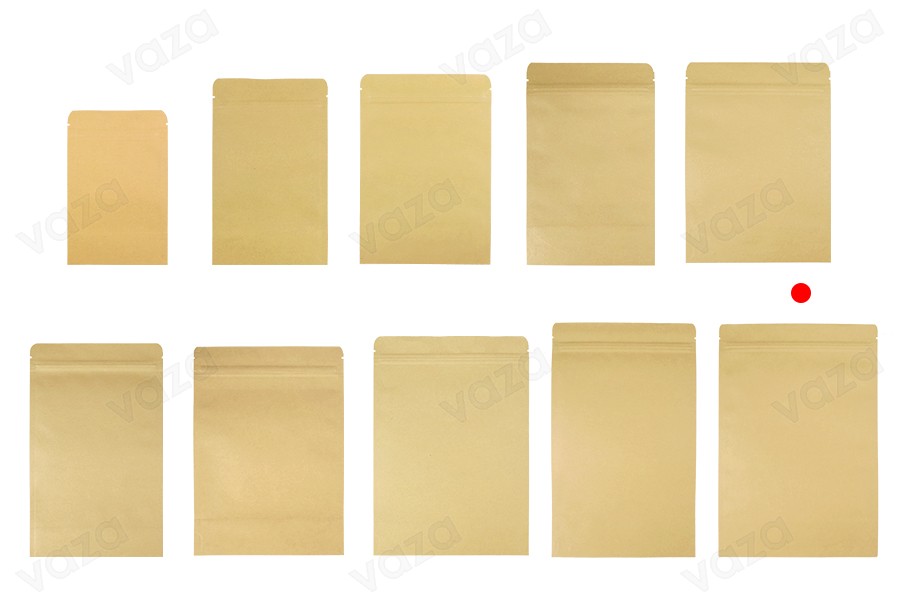 Σακουλάκια κραφτ τύπου Doy Pack, με κλείσιμο "zip", εσωτερική επένδυση αλουμινίου και δυνατότητα σφράγισης με θερμοκόλληση 200x50x300 mm - 50 τμχ Σακουλάκια κραφτ τύπου Doy Pack, με κλείσιμο "zip", εσωτερική επένδυση αλουμινίου και δυνατότητα σφράγισης με θερμοκόλληση 200x50x300 mm - 50 τμχ-εικόνα_σύνθεση