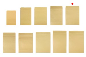 Sachets en papier kraft de type Doypack, avec fermeture zip, revêtement intérieur en aluminium et possibilité de fermeture par thermoscellage 150 x 40 x 210 mm - 50 pcs-εικόνα_σύνθεση