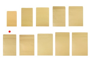 Sachets en papier kraft de type Doypack, avec fermeture zip, revêtement intérieur en aluminium et possibilité de fermeture par thermoscellage 150 x 40 x 240 mm - 50 pcs-εικόνα_σύνθεση