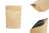 Σακουλάκια κραφτ τύπου Doy Pack 180x40x260 mm, με εσωτερική επένδυση αλουμινίου, κλείσιμο "zip" και δυνατότητα σφράγισης με θερμοκόλληση - 50 τμχ-εικόνα_προϊοντική