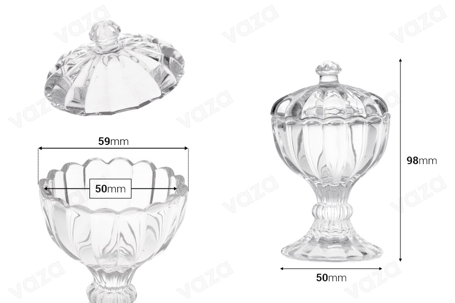 Φοντανιέρα γυάλινη 98x59 mm με βάση και καπάκι-εικόνα_διαστάσεις