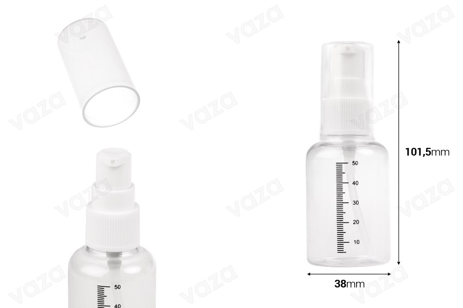 Μπουκαλάκια πλαστικά 50 ml για κρέμα - 24 τμχ Μπουκαλάκια πλαστικά 50 ml για κρέμα - 24 τμχ-εικόνα_διαστάσεις