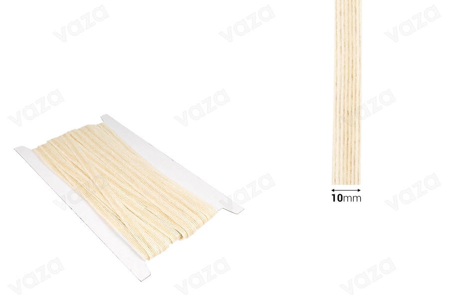 Decorative grosgrain beige hessian trim, 10 mm wide (one piece is 10 meters long) Decorative grosgrain beige hessian trim, 10 mm wide (one piece is 10 meters long)-image_dimensions