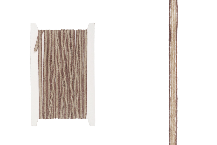 Decorative grosgrain beige-brown hessian trim, 7 mm wide (one piece is 10 meters long) Decorative grosgrain beige-brown hessian trim, 7 mm wide (one piece is 10 meters long)-εικόνα_προϊοντική