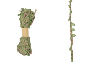 Tresse décorative avec ficelle et folioles vertes, largeur 7 mm (10 mètres par pièce)-εικόνα_προϊοντική