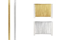 Decorative flat cord with metallic threads, 3,5 mm wide (one piece is 10 meters long) Decorative flat cord with metallic threads, 3,5 mm wide (one piece is 10 meters long)-image_product