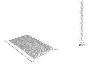 Cordoncino decorativo intrecciato con rivestimento metallico, larghezza 3 mm (10 metri per pezzo)-dimensioni_immagine
