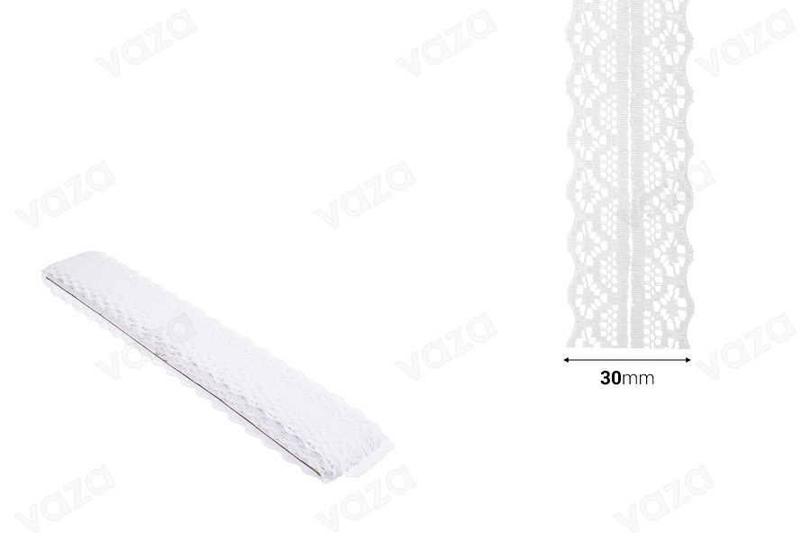Δαντέλα πολυεστερική διπλή πλάτος 30 mm - 10 μέτρα το τεμάχιο Δαντέλα πολυεστερική διπλή πλάτος 30 mm - 10 μέτρα το τεμάχιο-εικόνα_διαστάσεις