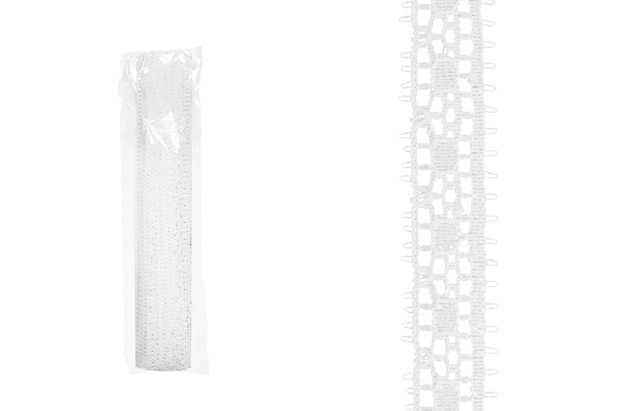 Soft nylon lace trim, width 13 mm - length 10 mm each piece Soft nylon lace trim, width 13 mm - length 10 mm each piece-εικόνα_προϊοντική