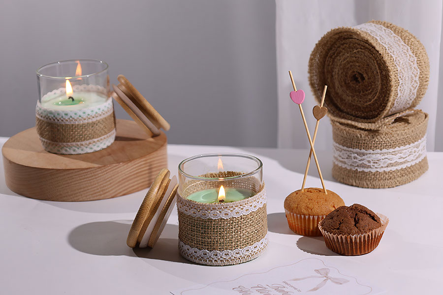 Hessian jute white lace trim edge, width 60 mm, length 5 meters each piece-image_dimensions