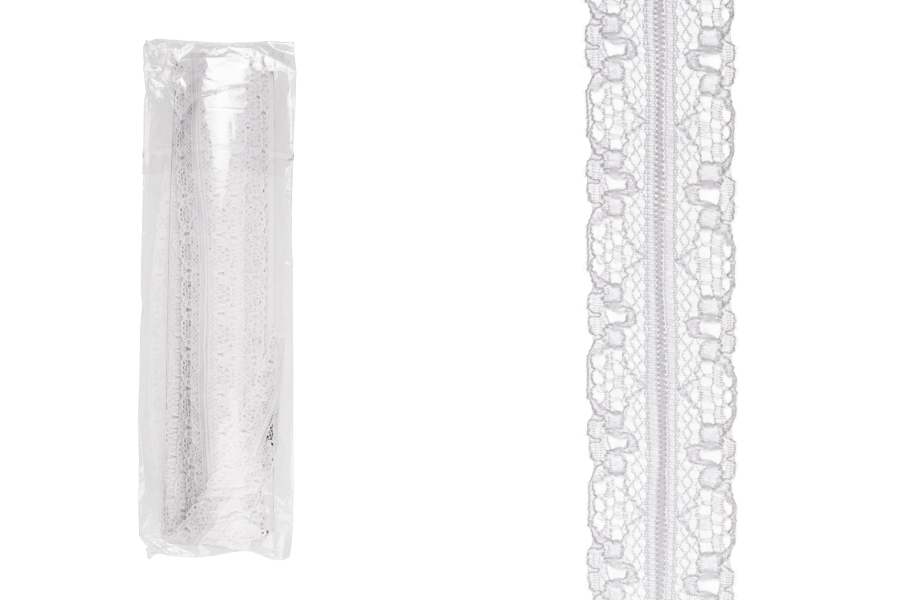 Pizzo in nylon morbido con larghezza di 20 mm - 10 metri per pezzo. Pizzo in nylon morbido con larghezza di 20 mm - 10 metri per pezzo.-immagine_prodotto