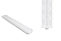 Pizzo in nylon morbido con larghezza di 20 mm - 10 metri per pezzo. Pizzo in nylon morbido con larghezza di 20 mm - 10 metri per pezzo.-dimensioni_immagine