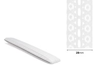 Δαντέλα (τρέσα) νάιλον μαλακή πλάτος 28 mm - 10 μέτρα το τεμάχιο Δαντέλα (τρέσα) νάιλον μαλακή πλάτος 28 mm - 10 μέτρα το τεμάχιο-εικόνα_διαστάσεις