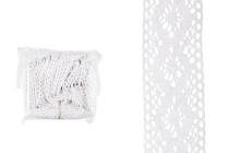 Cotton bobbin white lace trim, width 45 mm - length 10 meters each piece Cotton bobbin white lace trim, width 45 mm - length 10 meters each piece-image_product