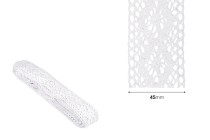 Cotton bobbin white lace trim, width 45 mm - length 10 meters each piece Cotton bobbin white lace trim, width 45 mm - length 10 meters each piece-image_dimensions