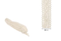 Spitzenband aus Baumwolle Breite 22 mm - 10 Meter je Stück Spitzenband aus Baumwolle Breite 22 mm - 10 Meter je Stück-bildabmessungen