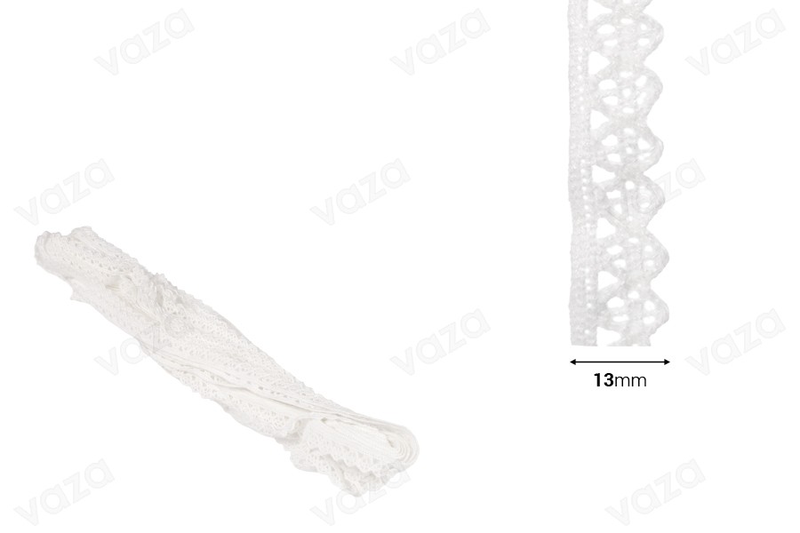Δαντέλα κοπανέλι βαμβακερή λεπτή off white πλάτος 13 mm - 10 μέτρα το τεμάχιο-εικόνα_διαστάσεις