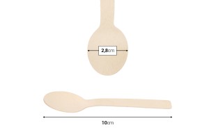 Ξύλινα κουταλάκια - bamboo 10 cm (Συσκευασία 100 τεμαχίων)-εικόνα_διαστάσεις