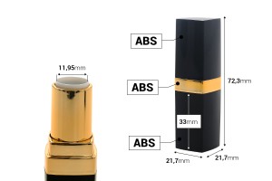 Kuti për buzëkuq- lip gloss ngjyrë e zezë dhe ari     -imazh_dimensione