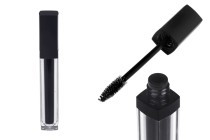 Bottiglietta con pennello per mascara da 10 ml con tappo nero - 6 pezzi.