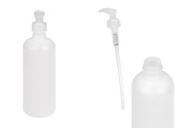 Semi-transparent 500ml round plastic shampoo bottle with pump Semi-transparent 500ml round plastic shampoo bottle with pump-image_product
