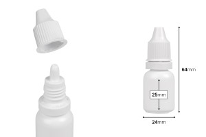 Μπουκαλάκι πλαστικό 10 ml με στόμιο για σταγόνες - 100 τμχ-εικόνα_διαστάσεις