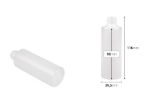 Flacon de 100 ml en plastique translucide PP 20 Flacon de 100 ml en plastique translucide PP 20-photo_dimensions