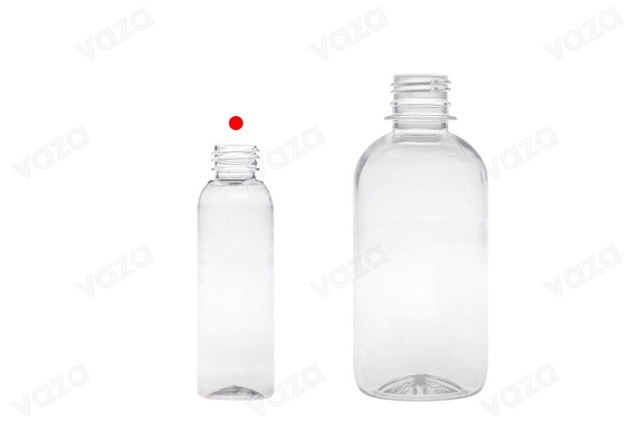 Bottiglietta in plastica trasparente da 100 ml (24/410) -12 pz-gruppo_immagini