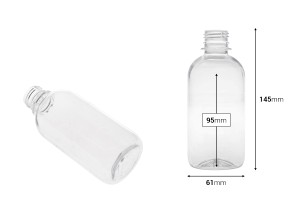 Flasche 300 ml transparenter Kunststoff (28/410) -12 Stk-εικόνα_διαστάσεις