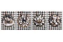 Weihnachtliche Geschenktüten aus Papier, weiß-schwarz, 180 x 100 x 230 mm, mit Weihnachtsmotiven und schwarzer Kordel – 12 Stück, verschiedene Designs-bildgruppe