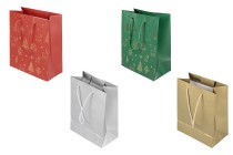 Sacchetti regalo natalizi in carta 180x100x230 mm con cordino per manico - 12 pezzi colori assortiti Sacchetti regalo natalizi in carta 180x100x230 mm con cordino per manico - 12 pezzi colori assortiti-immagine_prodotto