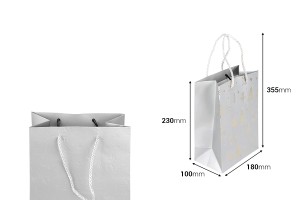 Weihnachtsgeschenktüten aus Papier, 180 x 100 x 230 mm, mit Kordel zum Aufhängen – 12 Stück, verschiedene Farben-bildabmessungen