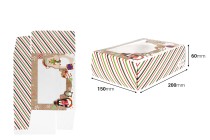 Χριστουγεννιάτικο χάρτινο κουτί 200x60x150 mm με διάφανο παράθυρο για μπισκότα και γλυκά - 12 τμχ mix σχεδίων Χριστουγεννιάτικο χάρτινο κουτί 200x60x150 mm με διάφανο παράθυρο για μπισκότα και γλυκά - 12 τμχ mix σχεδίων-εικόνα_διαστάσεις