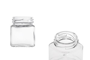 Pot carré de 50ml  56 x 45 mm en verre sans couvercle-εικόνα_προϊοντική