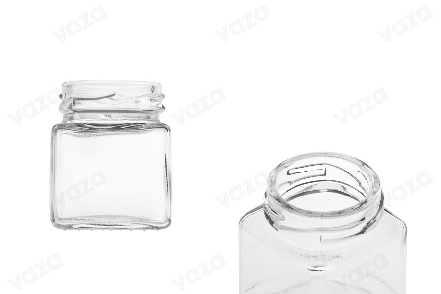 Βαζάκι 50 ml τετράγωνο 56x45 mm γυάλινο χωρίς καπάκι Βαζάκι 50 ml τετράγωνο 56x45 mm γυάλινο χωρίς καπάκι-εικόνα_προϊοντική