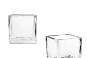 Verre à bougie en verre de forme carrée  aux dimensions 52 x 50 mm-εικόνα_προϊοντική