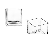 Verre à bougie en verre et en forme carrée aux dimensions 150 x 150 mm Verre à bougie en verre et en forme carrée aux dimensions 150 x 150 mm-photo_produit