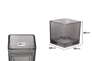 Vaso decorativo quadrato in vetro 60x60 mm disponibile in vari colori-εικόνα_διαστάσεις