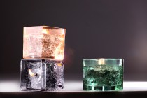 Decorative square glass jar 60x60 mm in various colors Decorative square glass jar 60x60 mm in various colors-εικόνα_διαστάσεις