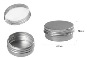 Cremedose 10ml aus Aluminium in verschiedenen Farben - 12 Stücke-εικόνα_διαστάσεις