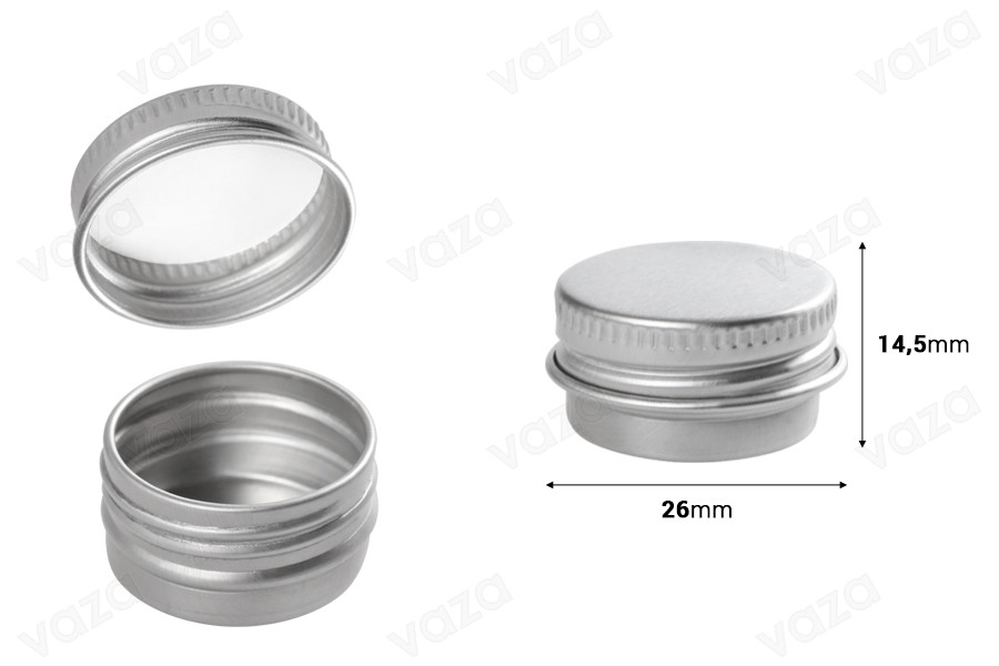 Cremedose 5ml aus Aluminium in verschiedenen Farben - 12 Stücke-bildabmessungen