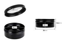 Βάζο αλουμινίου 150 ml με παράθυρο στο καπάκι - 12 τμχ Βάζο αλουμινίου 150 ml με παράθυρο στο καπάκι - 12 τμχ-εικόνα_διαστάσεις