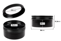 Vasetto in alluminio da 200 ml con finestra sul tappo – 12 pz-dimensioni_immagine