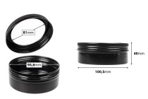 Βάζο αλουμινίου 250 ml με παράθυρο στο καπάκι - 12 τμχ Βάζο αλουμινίου 250 ml με παράθυρο στο καπάκι - 12 τμχ-εικόνα_διαστάσεις