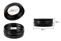 Vasetto in alluminio da 30 ml con finestra sul tappo - 12 pz-dimensioni_immagine